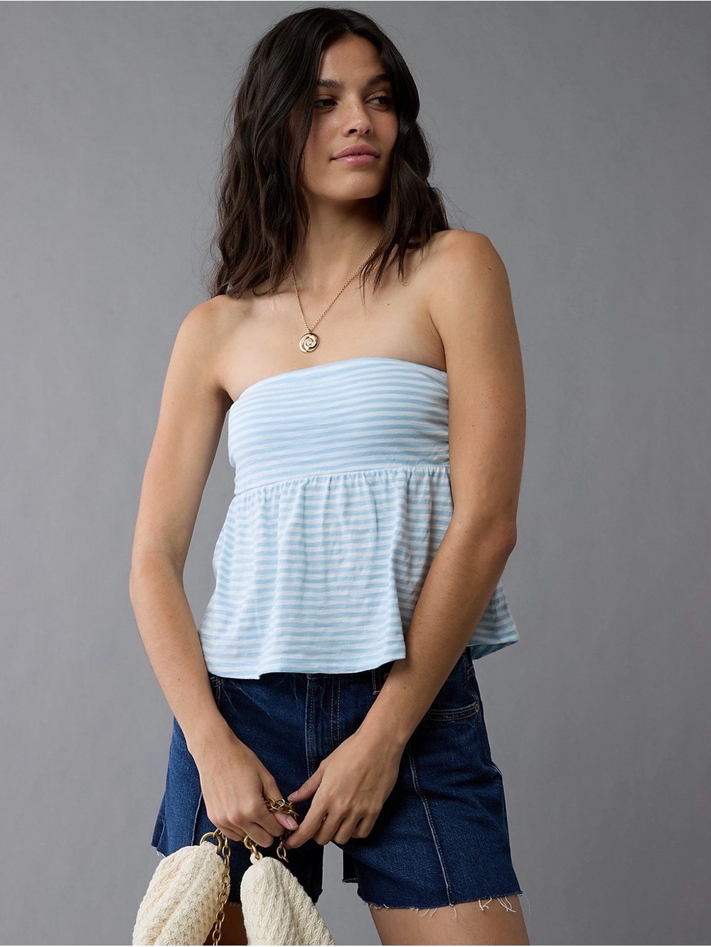 American Eagle Babydoll Tube Top